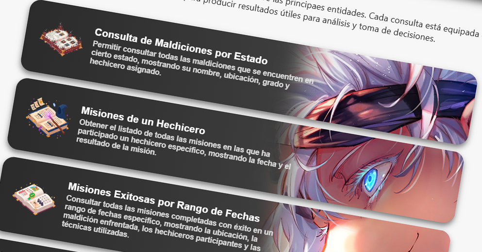 Portada del proyecto Jujutsu Kaisen Mission Management